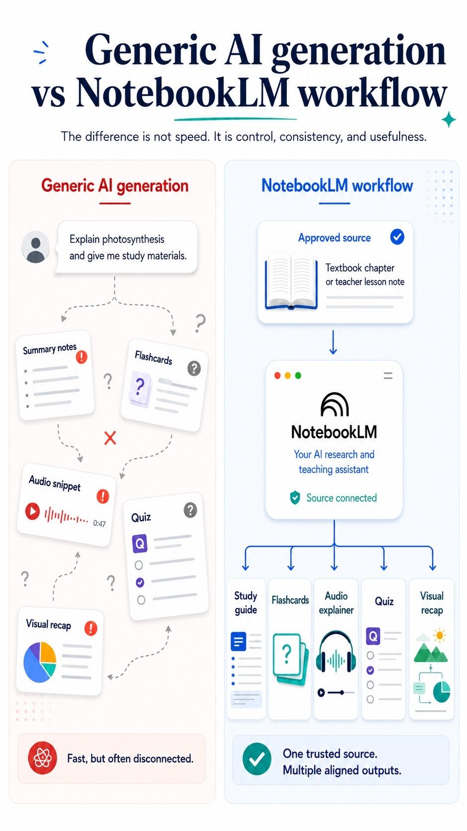 Generic AI vs NotebookLM