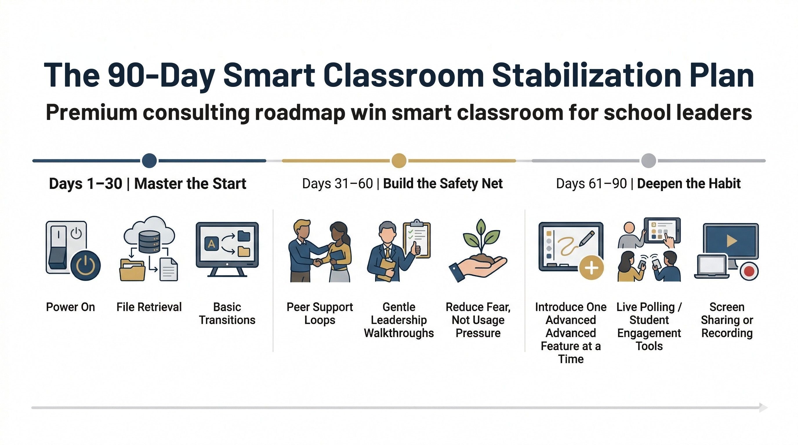 The 90-Day Smart Classroom Stabilization Plan for school leaders