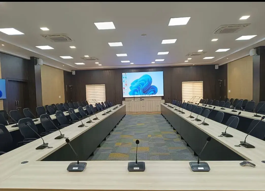 Corporate conference room AV installation